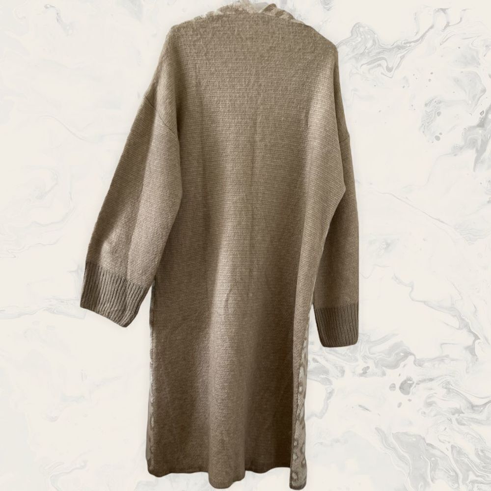 Nwt Topshop Leopard Print Longline Open Front Car… - image 4